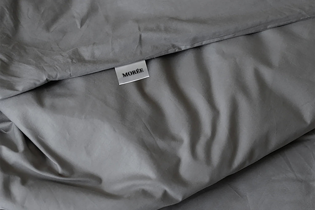 Parure de Lit 100% coton – Gris Anthracite Élégance | Morée