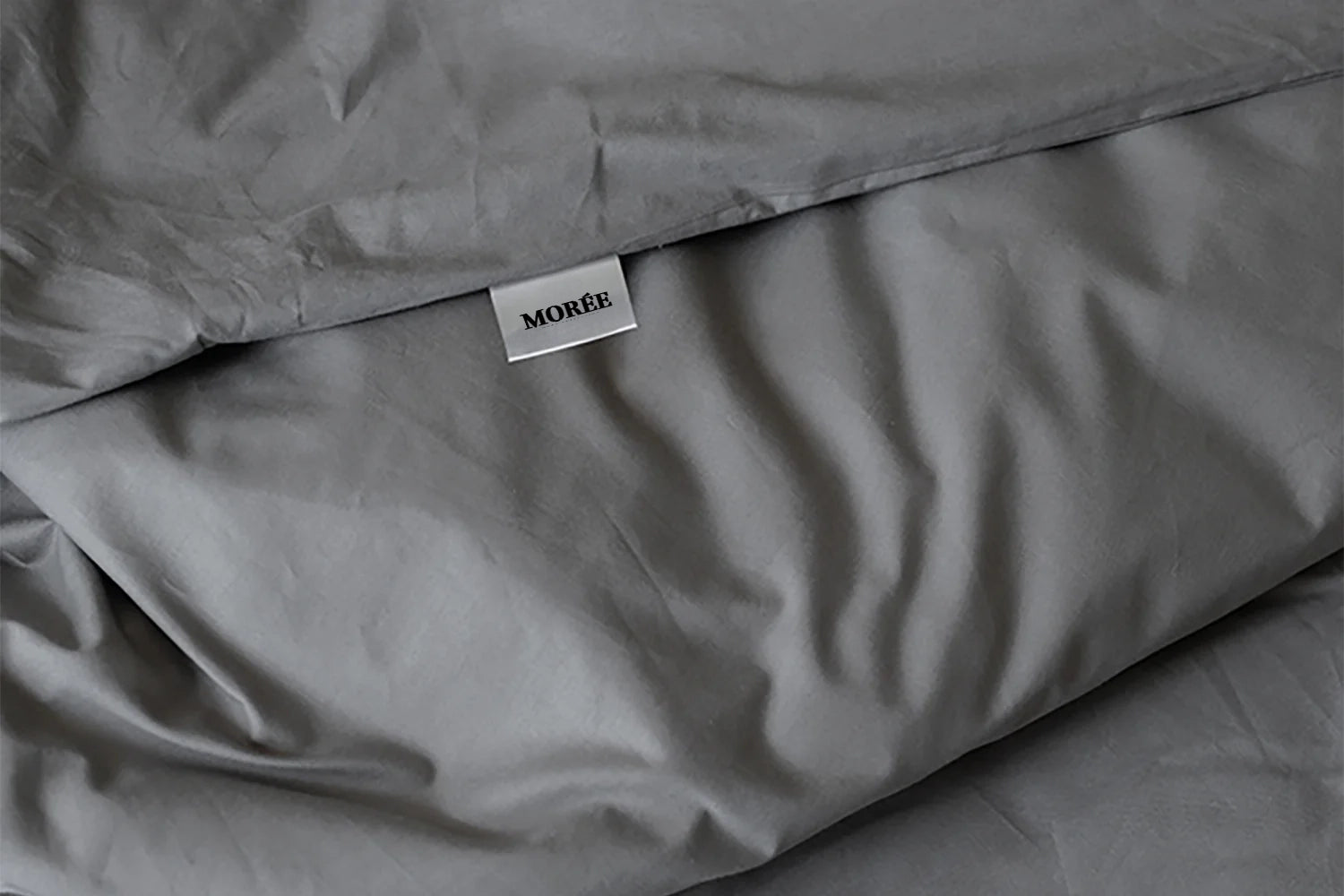 Parure de Lit 100% coton – Gris Anthracite Élégance | Morée