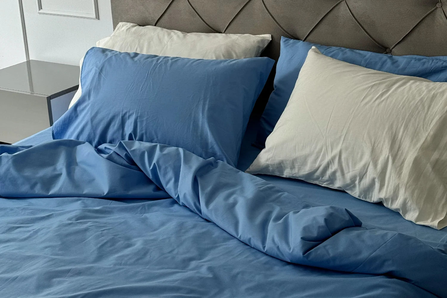 Parure de Lit 100% coton – Brume d’Azur | Morée