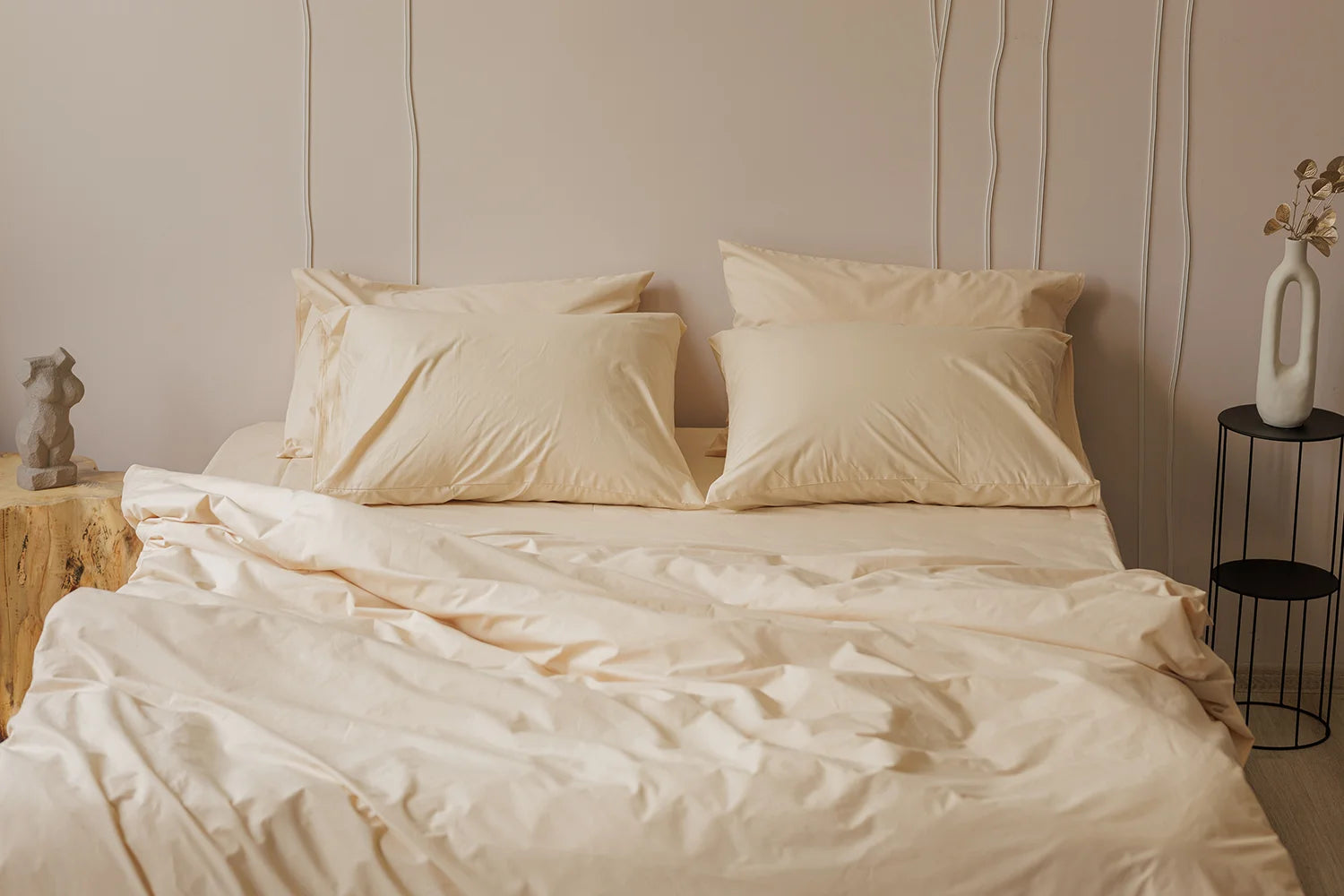 Parure de Lit 100% coton – Vanille Douce | Morée