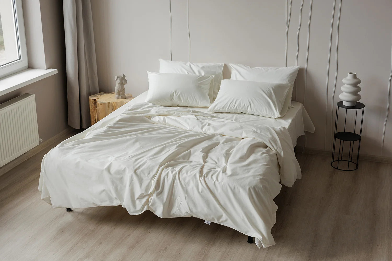 Parure de Lit 100% coton – Ivoire Élégance | Morée