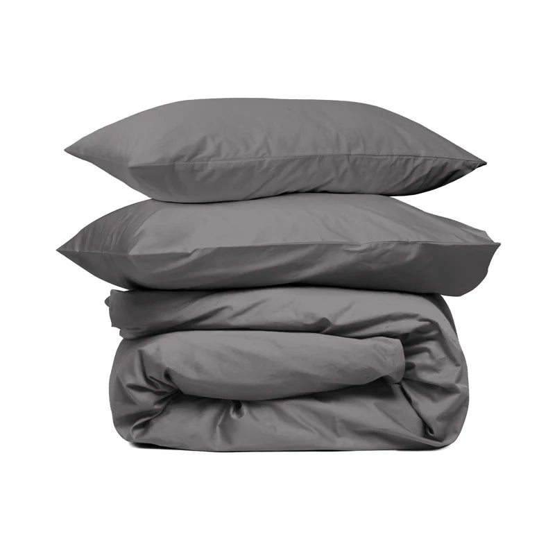 Parure de Lit 100% coton – Gris Anthracite Élégance | Morée