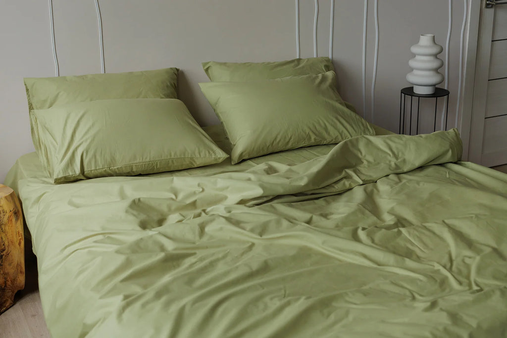 Parure de Lit 100% coton Sage Élégance | Morée