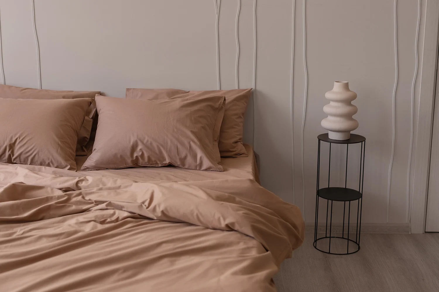 Parure de Lit 100% coton Caramel Élégance | Morée