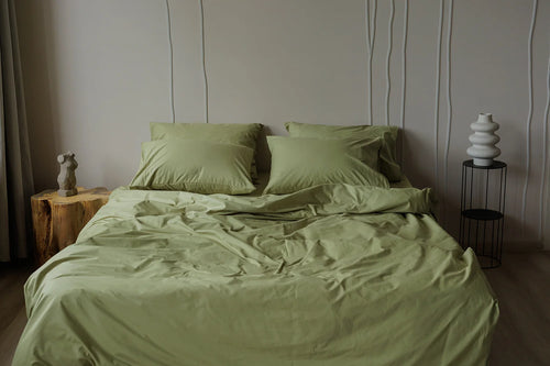Parure de Lit 100% coton Sage Élégance | Morée
