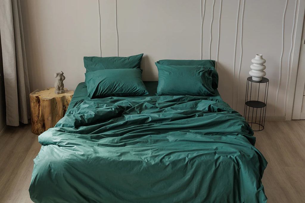 Parure de Lit 100% coton – Émeraude Profond | Morée