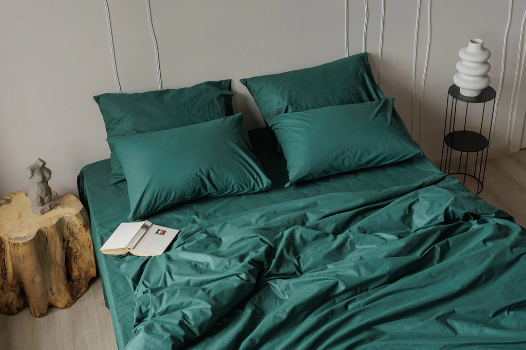 Parure de Lit 100% coton – Émeraude Profond | Morée