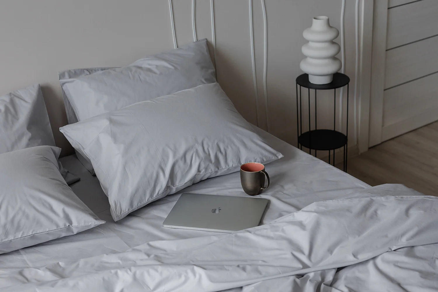 Parure de Lit 100% coton – Gris Perle Élégance | Morée