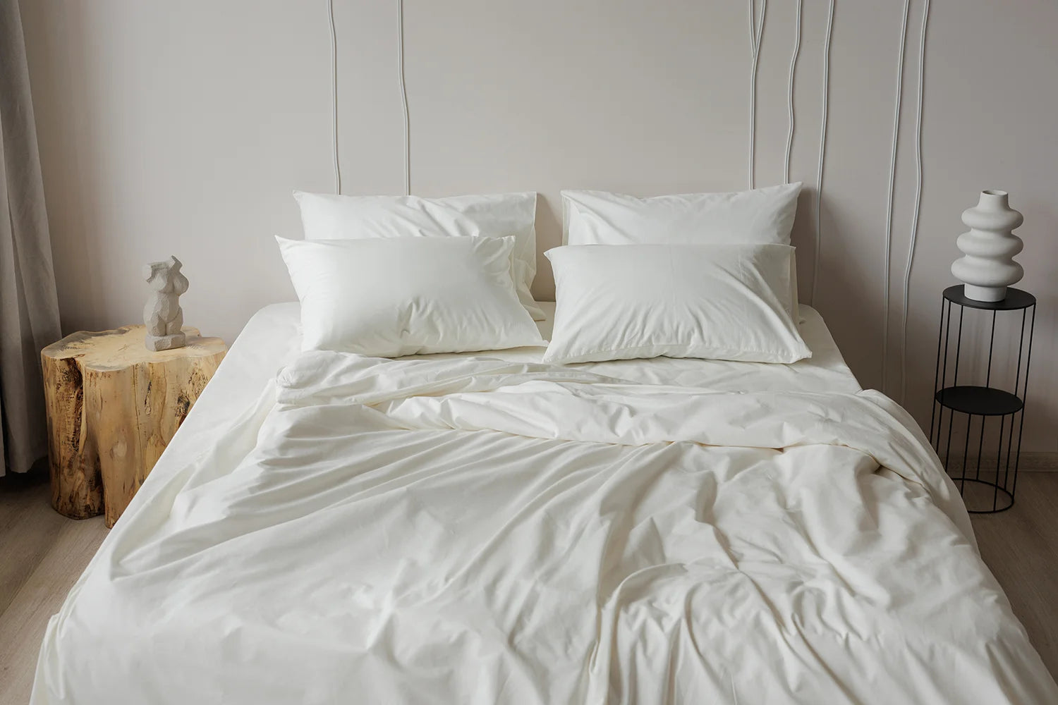 Parure de Lit 100% coton – Ivoire Élégance | Morée