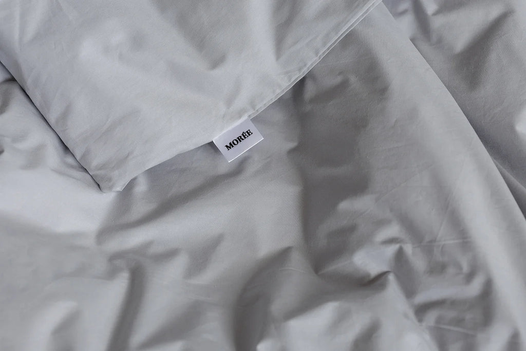 Parure de Lit 100% coton – Gris Perle Élégance | Morée