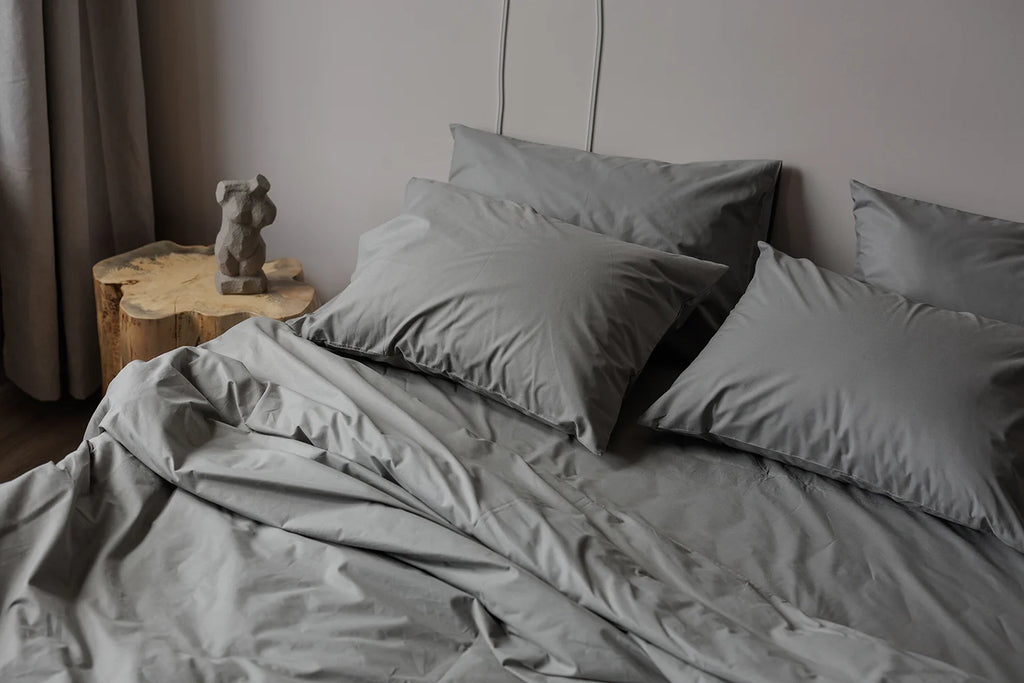 Parure de Lit 100% coton – Gris Anthracite Élégance | Morée